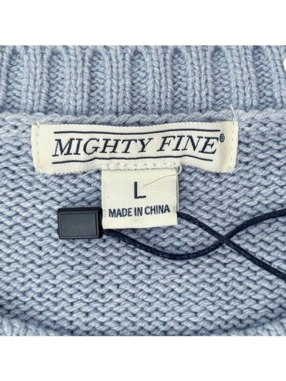 Mighty Fine Blue Lobster Sweater Crewneck Coastal Cotton Blend Size L NWT Casual - Picture 6 of 6